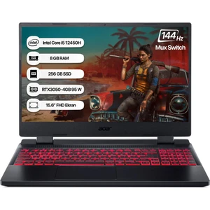 Nitro 5 AN515-58 Intel Core i5 12450H 8GB 256GB SSD RTX3050 Freedos 15.6" Taşınabilir Gaming Bilgisayar NH.QFJEY.00A