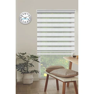 Düz Geniş Piliseli Beyaz Zebra Perde