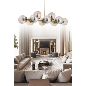 ŞL Şef Light Luxury Modern Tasarım Eskitme 10'lü Bal Glop Camlı Avize