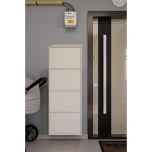 4'lü Metal Ayakkabılık - Krem