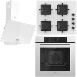 Elegant Line Basic QBL62CB - SS206 - D087 Beyaz 3'lü Ankastre Set