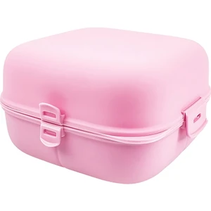 | Çift Kapaklı Beslenme Kabı, Pembe, Sızdırmaz ve Pratik Tasarım
