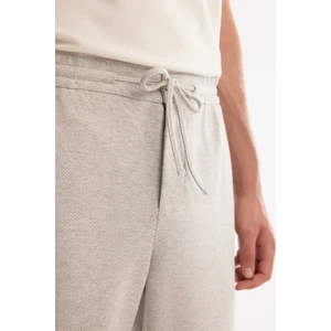 Avva Erkek Gri Yanı Lastikli Balıksırtı Örme Bağcıklı Relaxed Fit Pantolon A42Y3016