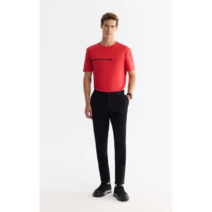 Erkek Siyah Klasik Bel Slim Fit Elastan Chino Pantolon A42Y3021
