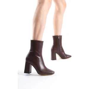 TILLA Kahve Cilt Kadın Bot