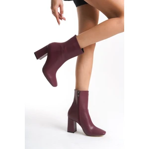 Tilla Bordo Cilt Kadın Bot