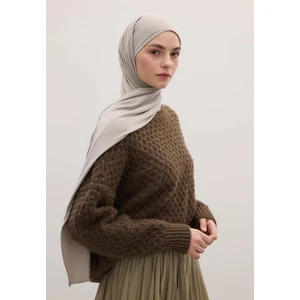 Bambu Penye Şal Gümüş