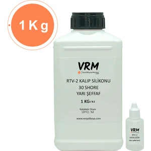 VRM Vernikrecinemarketi Rtv-2 Yarı Şeffaf - Sert Kalıp Silikonu (30 Shore) -1 kg