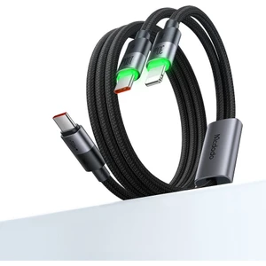 CA-6700 2'si 1 Arada 100W 1.5 M Type-C To Type-C + Lightning Kablo