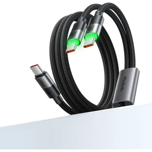 CA-6740 2 İn-1 Kablo 100 W Type-C Type-C+Type-C 1.5 M Siyah Kablo