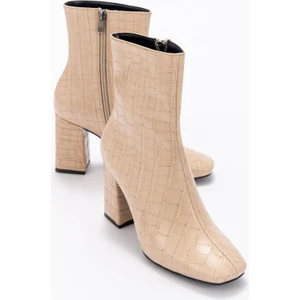 TILLA Bej Krokodil Kadın Bot