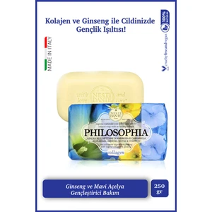 Nesti Dante Philosophia Collagen Katı Sabun 250 gr | Yaşlanma Karşıtı | Ginseng, Mavi Açelya