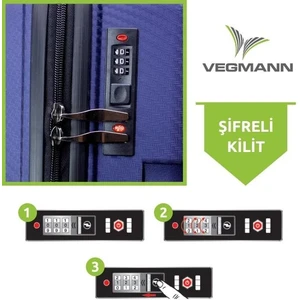 Bambus Home Atlas Polipropilen (Pp) Kırılmaz Garantili 3lü Valiz Seti