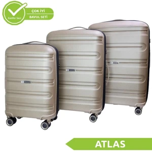 Atlas Polipropilen (Pp) Kırılmaz Garantili 3lü Valiz Seti