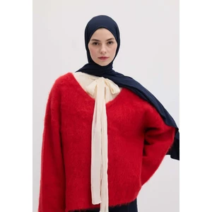 Bambu Penye Şal Lacivert