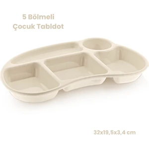 Melkan Home Bölmeli Çocuk Yemek Tabldot - Anaokulu & Kreş Için Kahvaltı ve Yemek Tabağı Tabildot