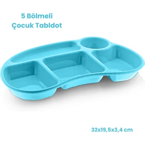 Melkan Home Bölmeli Çocuk Yemek Tabldot - Anaokulu & Kreş Için Kahvaltı ve Yemek Tabağı Tabildot