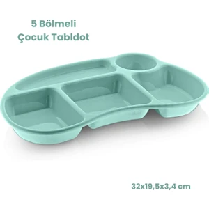 Melkan Home Bölmeli Çocuk Yemek Tabldot - Anaokulu & Kreş Için Kahvaltı ve Yemek Tabağı Tabildot