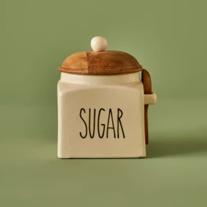 Bella Maison Sucre Seramik Kavanoz Krem 800 ml