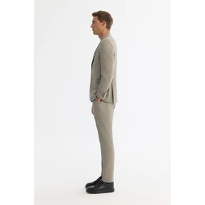 Avva Erkek Vizon Mono Yaka Bi-Stretch Astarsız Blazer Comfort Slim Fit Ceket A42Y4012