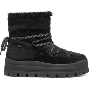 Kadın Siyah Spherica Ec7.1 Abx Kürklü Waterproof Süet Deri Bot D46WSA00022C9999