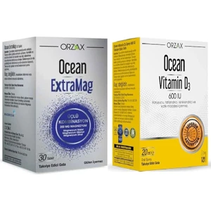 Ocean Vitamin D3 600 Lu Sprey 20 ml + Orzax Ocean Extramag Üçlü Magnezyum Kombinasyonu 30 Tablet
