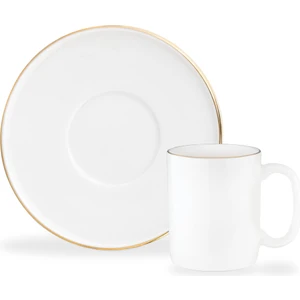 Lumora 6 Kişilik 12 Parça Kahve Fincan Takımı - Beyaz/gold - 100 ml