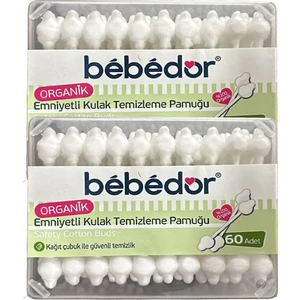 x 2 Adet Organik Güvenlikli Kulak Temizleme Çubuğu