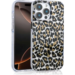 Apple iPhone 16 Pro Max Magsafe Şarj Özellikli Darbelere Dayanıklı Leopar Desenli Kapak Kılıf