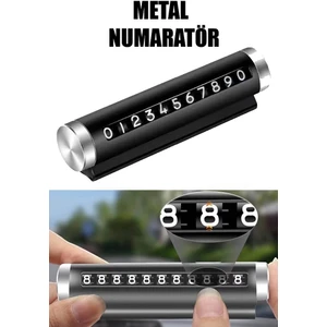 Metal Kasa Numara Çevirmeli Araç Içi Telefon Numaratör Park Numarası Parkmatik Araba Numaratör