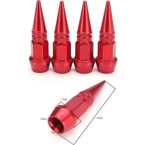 Alüminyum Sivri Sibop Kapağı 4'lü Kırmızı Sibob Kapağı 45MM