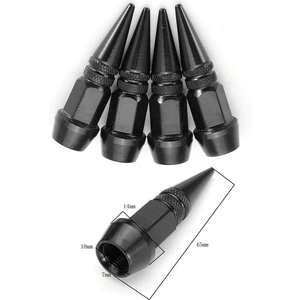 Alüminyum Sivri Sibop Kapağı 4'lü Siyah Sibob Kapağı 45MM