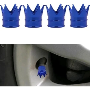 Alüminyum Kral Tacı Sibop Kapağı 4'lü Mavi Kral Tacı Sibob Kapağı Taç Mavi