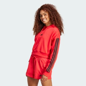 Sportswear IS6997 Essentials 3-Stripes French Terry Crop Kapüşonlu Üst