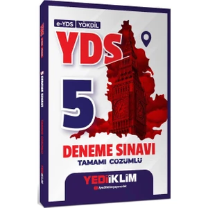 Yediiklim Yayınları   2025 E Yds Yökdil Yds Tamamı Çözümlü 5 Deneme Sınavı
