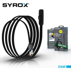 C131AT 30W USB To Type-C 90 Derecelik Hasir Ultra Hızlı Şarj & Data Kablosu
