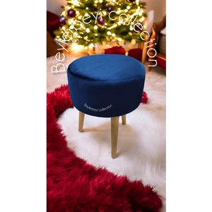 Coco Puf, Düz Kumaş,3 Ayak,oturma Odası, Makyaj Masası Pufu
