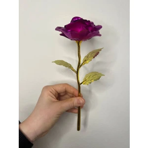 Love Candle Dekor Love Candles 1 Adet Altın Varaklı Gül Solmayan Gül, Yapay Gül, Sonsuzluk Gülü Sevgililer Günü si, Anneler Günü si, Nişan si, Düğün si, Altın Gül