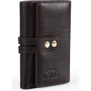 Deri Gold Detaylı Kadın Kartlık ve Cüzdan