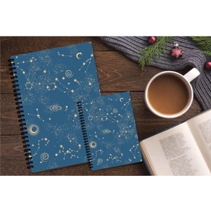 2'li Defter Set 64 Yaprak Çizgili Karton Kapak Spiralli Defter Notebook
