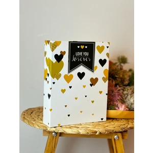 Fotoğraf Albümü 10x15cm 200 Fotoğraf Kapasiteli Renkli Love You Desenli Anı Albümü