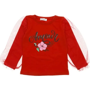 Kız Çoçuk Tül Kollu Bluz