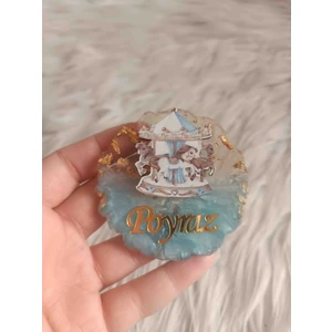 10 Adet Mavi Atlı Karıncalı Epoksi Magnet Yenidoğan Doğum Günü Mevlüt Hediyelikleri