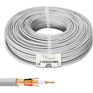 Cable Cable 2+1 CCTV 0.50 GOLD Kamera Kablosu 50mt Poke Pk-1014 50 Metre