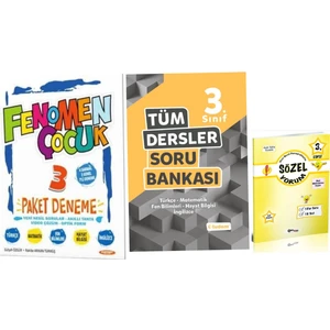 3. Sınıf Tüm Dersler Soru Bankası Fenomen Çocuk Deneme Seti