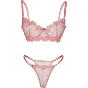 Sparkle & Glimmer Lucy Pink Pembe Sütyen Külot Iç Çamaşır Takımı