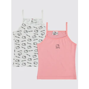Hello Kitty Kız Çocuk 2'li Atlet Set 2-10 Yaş Pembe