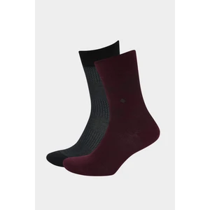 Erkek Dikişsiz 2'li Merserize Pamuklu Premium Uzun Çorap E7852AXNS