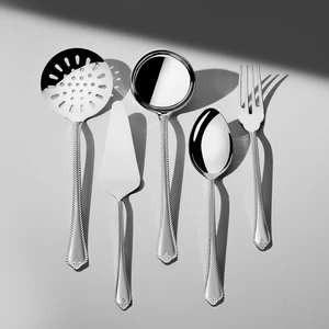 Fulya Saten 5 Parça Paslanmaz Çelik Servis Takımı