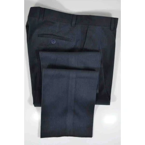 Klasik Kesim Lacivert Kadife Pantolon